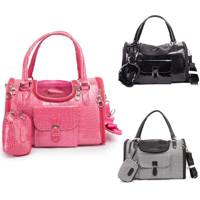 2017 Pet cat small dog Travel luxury pu leather Carrier bag outdoor foldable portable dog Chihuahua carrying tote bag with purse
2017 Pet cat small dog Travel luxury pu leather Carrier bag outdoor foldable portable dog Chihuahua carrying tote bag with purse