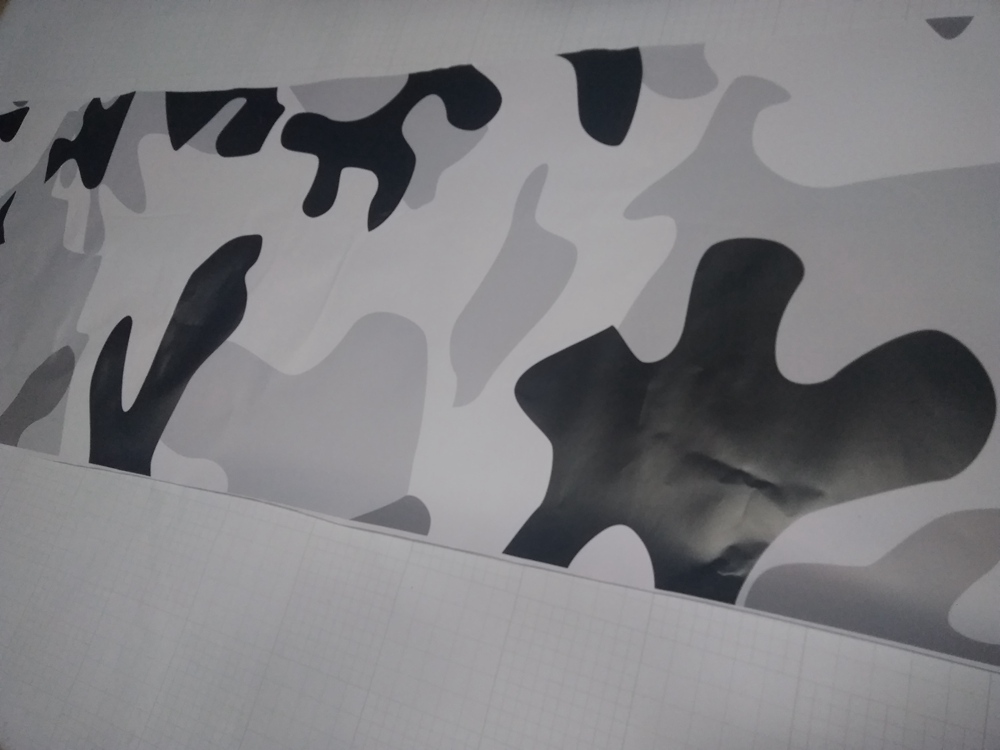 White black Gray Snow Camouflage / Camo Vinyl For Car Wrap Stickers Covering Film with air release Vehicle graphic Size 5x(32ft/67ft/98ft )