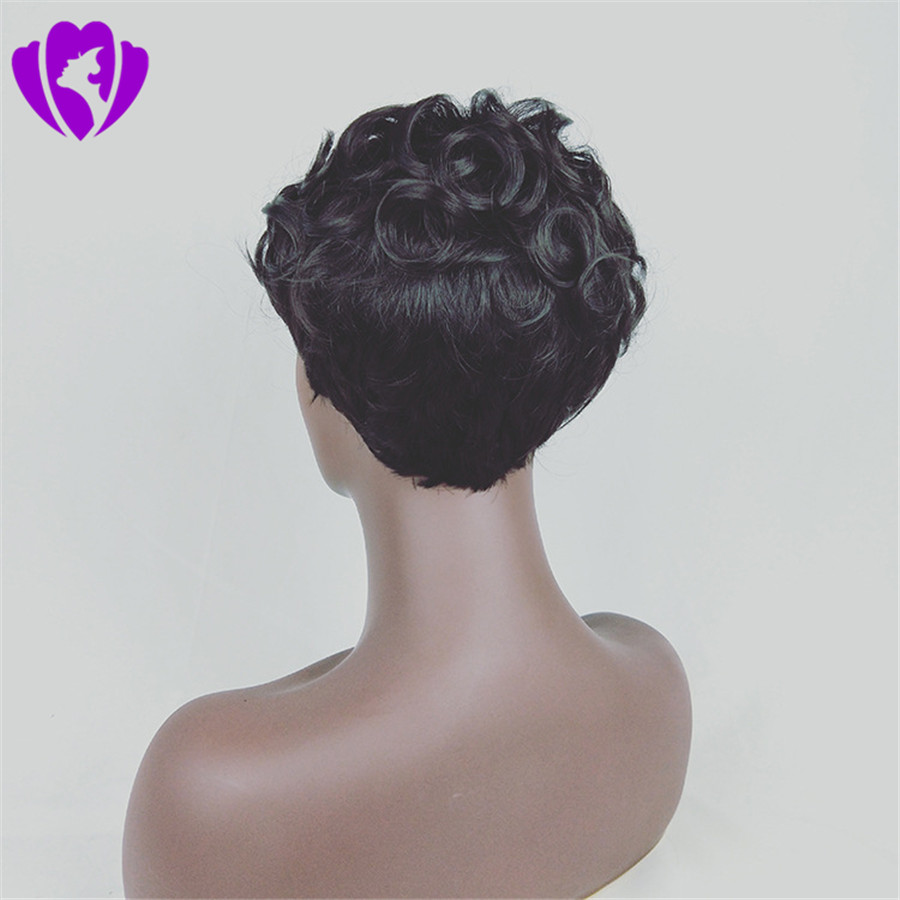 High quality simulation human hair wig short Curly Black Cute Wig for Black Women African Afro Hair Synthetic Wigs For Black Women