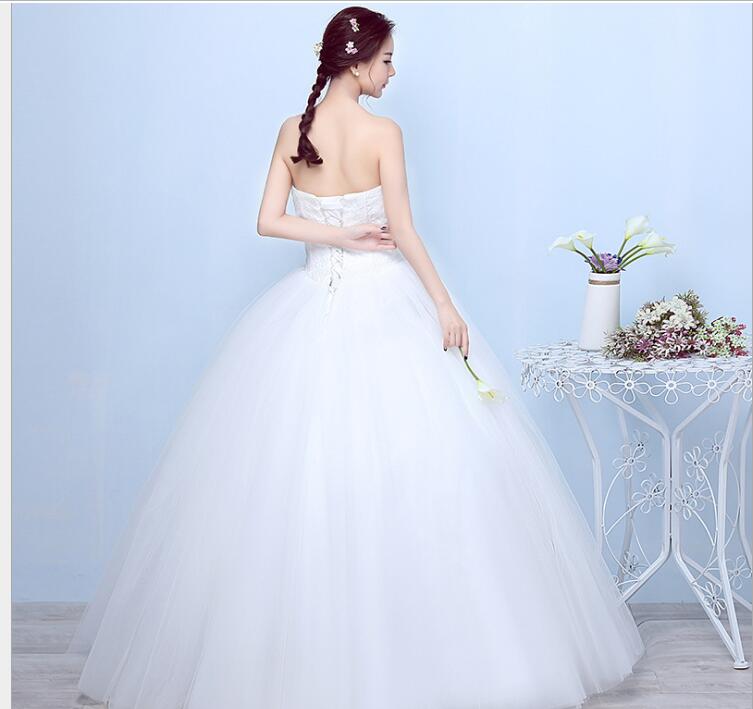 Real Photo Customized Wedding Dresses 2018 Korean simple Lace High Waist Maternity Bridal Gown Vestido De Noiva Pregnant Women