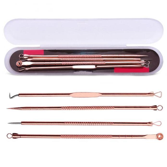 4Pcs/Set Rose Gold Stainless Steel Blemish Whitehead Blackhead Come done Acne Removal Extractor Remover Needles Pimple Kit Makeup Tools DHL
4Pcs/Set Rose Gold Stainless Steel Blemish Whitehead Blackhead Come done Acne Removal Extractor Remover Needles Pimple Kit Makeup Tools DHL