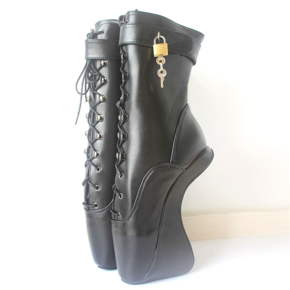 18CM Heel Height Sexy Round Toe Hoof Heel Platform Party Ankle Boots US size 5.5-14.5 No.MT1817, Black
18CM Heel Height Sexy Round Toe Hoof Heel Platform Party Ankle Boots US size 5.5-14.5 No.MT1817, Black