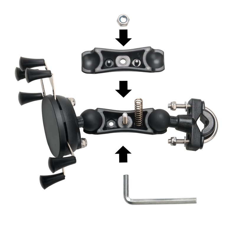 Universal Adjustable Motorcycle Bike Bicycle Car Mobile Phone Holder Shockproof Handlebar Mount for Samsung LG iPhone X 8 7 6 6s Plus