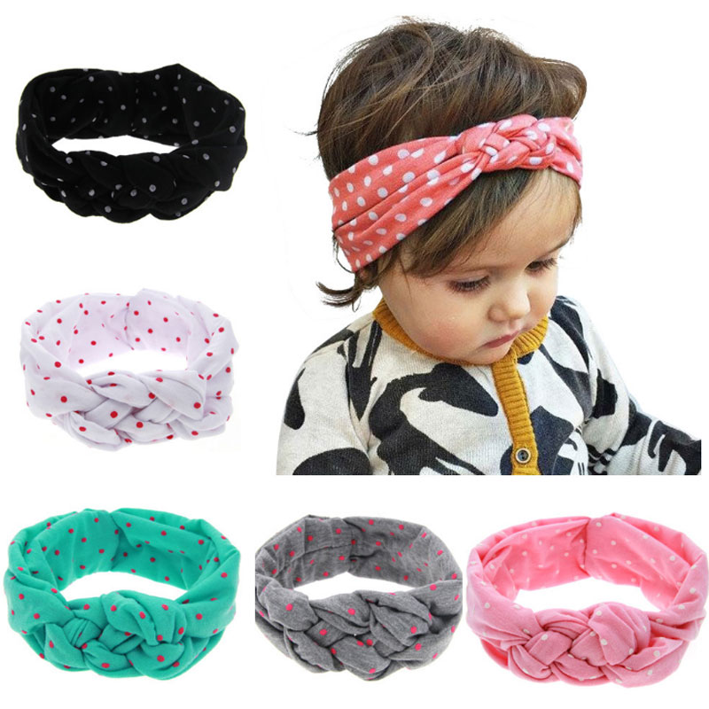 

Wholesale New Dot Headbands for girls Multi color Baby Boutique Hair Bows Chinese Knotted Kids Hair Bands Hair Accessories, Mixed