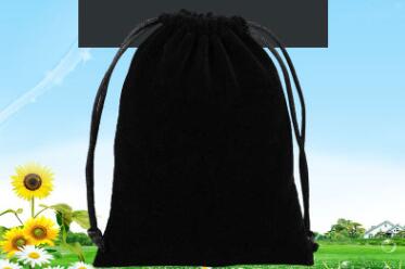 Velvet black Pure color Bags woman vintage drawstring bag for Gift diy handmade Jewelry Packaging Bag