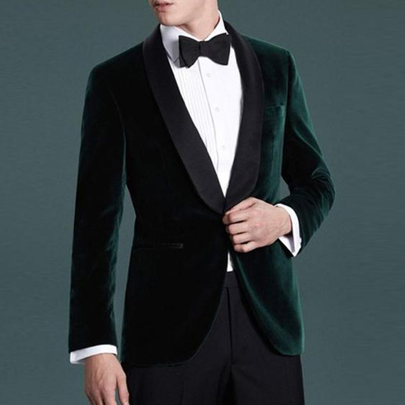 2018 Green Velvet Wedding Formal Men Suits for Groom Wear Black Shawl Lapel One Button Wedding Groom Tuxedos (Jacket + Pants), Same as image
2018 Green Velvet Wedding Formal Men Suits for Groom Wear Black Shawl Lapel One Button Wedding Groom Tuxedos (Jacket + Pants), Same as image