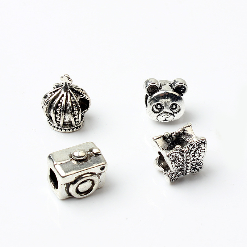 12PCS Mixed Style Wholesale Metal Loose Beads Charms For Pan DIY Jewelry European Bracelets Bangles Women Girls Best Gifts designer bag