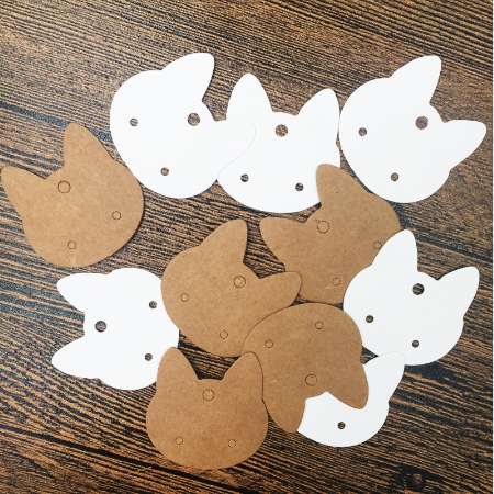 3.5x3.5cm Brown Paper Cute Cat Design Paper Earring Card Holds 200pcs/lot White Jewelry Earring Packaging Display Cards H052
3.5x3.5cm Brown Paper Cute Cat Design Paper Earring Card Holds 200pcs/lot White Jewelry Earring Packaging Display Cards H052