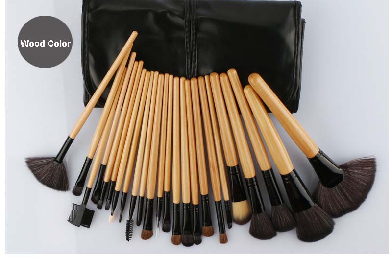 New Arrival high quality Makeup Brushes 24pcs set with PU bag 5 colors available Pro makeup tools for eyeshadow highlighter drop shipping