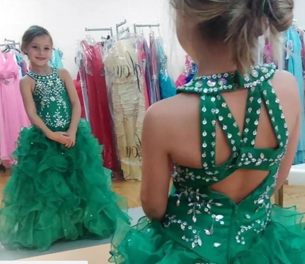 Hot Selling Green Girls Floor Length Organza Pageant Dresses with Beaded for Party In Stock Pageant Dresses for Kids, Brown
Hot Selling Green Girls Floor Length Organza Pageant Dresses with Beaded for Party In Stock Pageant Dresses for Kids, Brown