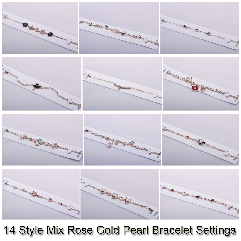 14 Styles Pearl Bracelet Settings Zircon & Rose Gold Bracelets For Women Settings Mounting Bracelet Blank DIY Jewelry DIY Gift, Slivery;crystal
14 Styles Pearl Bracelet Settings Zircon & Rose Gold Bracelets For Women Settings Mounting Bracelet Blank DIY Jewelry DIY Gift, Slivery;crystal