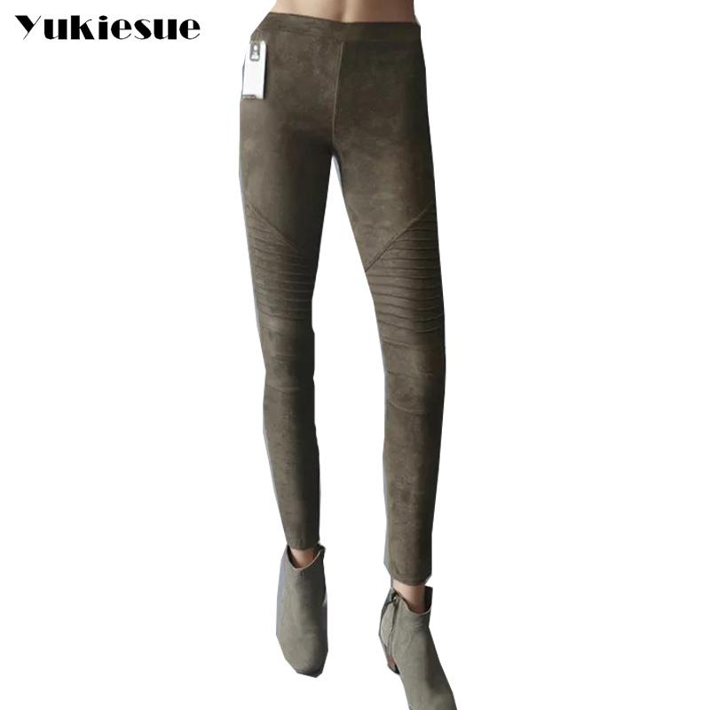 Sexy leather & suede pants women office work wear autumn skinny slim pleated PU pencil pants pantalon femme mujer, Black
Sexy leather & suede pants women office work wear autumn skinny slim pleated PU pencil pants pantalon femme mujer, Black