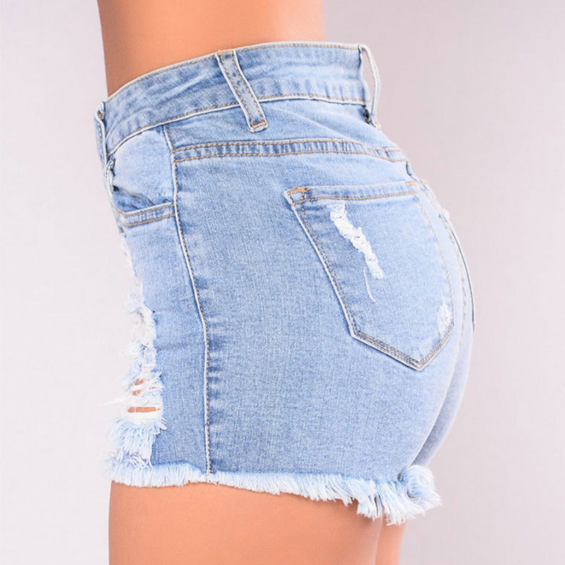 LASPERAL Fashion Female Shorts High Waists Ripped Jeans For Women Summer Denim Summer 2018 Female Light Pocket Sho