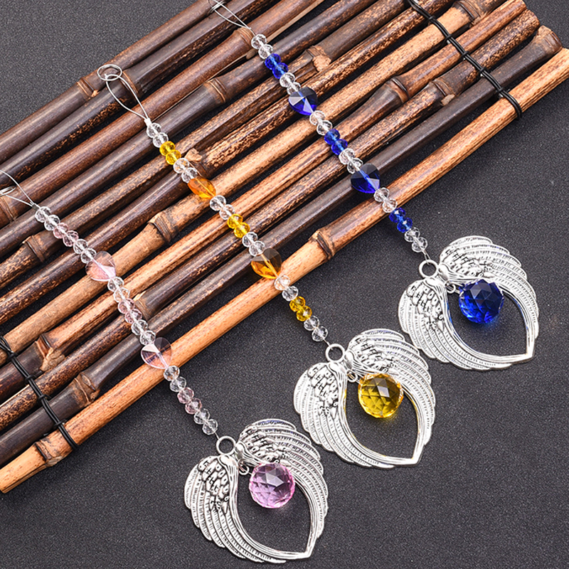 6PCS Glass Crystal Peach Heart Suncatcher Prism Hanging Angel Wings Pendant Handmade Ornament Home Wedding Decoration WQM136
6PCS Glass Crystal Peach Heart Suncatcher Prism Hanging Angel Wings Pendant Handmade Ornament Home Wedding Decoration WQM136