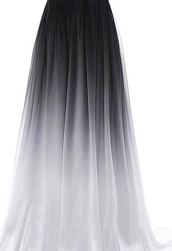 2018 Newest Cheap Sexy One Shoulder Ombre Long Evening Prom Dresses Chiffon A Line Plus Size Floor-Length Formal Party Gown QC1167