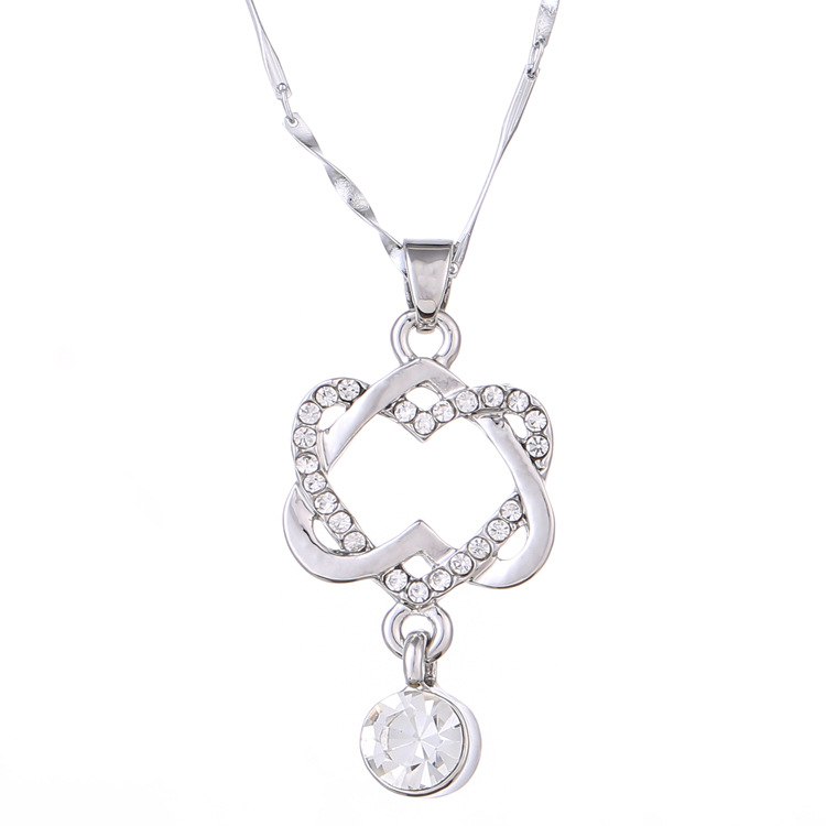 Free Shipping Fashion High Quality 925 Silver Diamond jewelry Heart and soul Zircon Crystal Necklace Valentine's Day Holiday Gifts HJ230
Free Shipping Fashion High Quality 925 Silver Diamond jewelry Heart and soul Zircon Crystal Necklace Valentine's Day Holiday Gifts HJ230