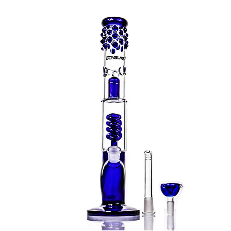 Glass Bong "Slender Sarah" Hookahs fashion designed coil Percolator water pipe with splash guard 16" bongs have in stock
Glass Bong "Slender Sarah" Hookahs fashion designed coil Percolator water pipe with splash guard 16" bongs have in stock
