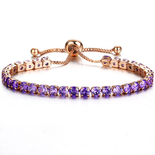 Fashioh Elegant Crystal Chain Link bracelet bangle Cubic Zircon Strand Bracelets For Women pulseiras bijoux