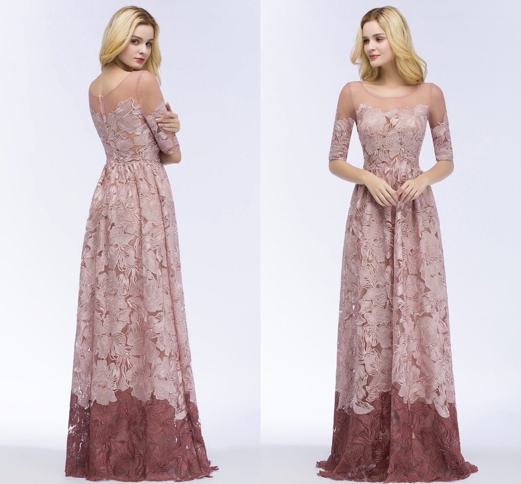 Dusty Pink Full Lace Prom Dresses Half Long Sleeves Jewel Neck Elegant Mother of Bride Dresses Wedding Guest Evening Gowns CPS910, Same as image
Dusty Pink Full Lace Prom Dresses Half Long Sleeves Jewel Neck Elegant Mother of Bride Dresses Wedding Guest Evening Gowns CPS910, Same as image