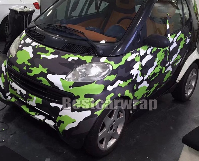 Neo Green Camouflage Vinyl For Car Truck Whole Wrap Camo styling Covering Film with air release / Bubble Free Size 1,52x10m/20m/30m Roll