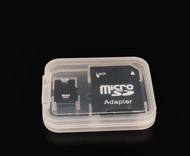 1000pcs/lot Transparent Clear Standard SD SDHC Memory Card Case Holder Box Storage Carry Storage Box for SD TF Card SN367
