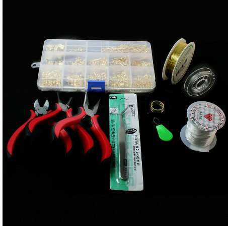 1 SET JEWELRY MAKING KIT, BEADS CAP/FINDINGS/PLIERS/Pins/Jump Rings/Wire/Thread/Earring/Clasp Fit Jewelry Accessories for DIY
1 SET JEWELRY MAKING KIT, BEADS CAP/FINDINGS/PLIERS/Pins/Jump Rings/Wire/Thread/Earring/Clasp Fit Jewelry Accessories for DIY