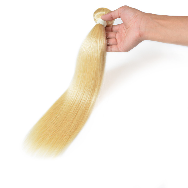 2024 New Arrival top quality silk straight wave 100 human hair bulk without weft straight hair bulk for braiding virgin remy blonde color 613 400gr lo