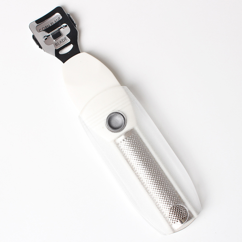 2 In 1 Safety Slide Callus Shaver With Rasp By Connie Cona Dry Rough Skin Scraper Corn Cutter (Plastic Handle), Silver
2 In 1 Safety Slide Callus Shaver With Rasp By Connie Cona Dry Rough Skin Scraper Corn Cutter (Plastic Handle), Silver