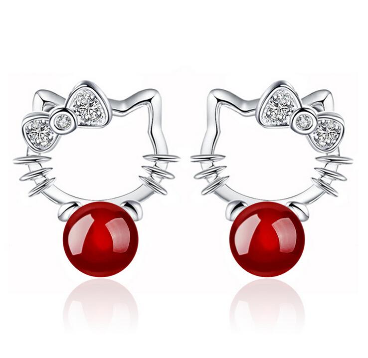 Agate Stud Earrings Crystal Halo Cat Stud Bohemian Kitty 925 Sterling Silver Stud Wedding Earrings For Women Korean Jewelry
Agate Stud Earrings Crystal Halo Cat Stud Bohemian Kitty 925 Sterling Silver Stud Wedding Earrings For Women Korean Jewelry