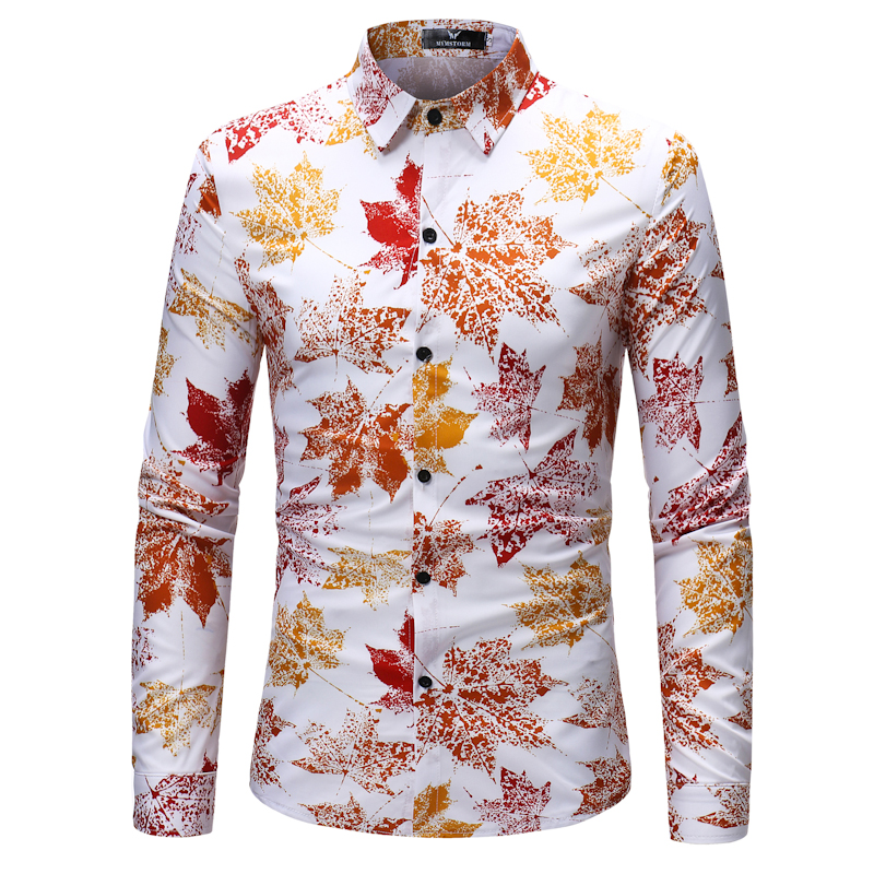 2018 Shirt Men Spring New Floral Print Slim Fit Shirt Cotton Turn-down Collar Single Breasted Design z30, Red
2018 Shirt Men Spring New Floral Print Slim Fit Shirt Cotton Turn-down Collar Single Breasted Design z30, Red