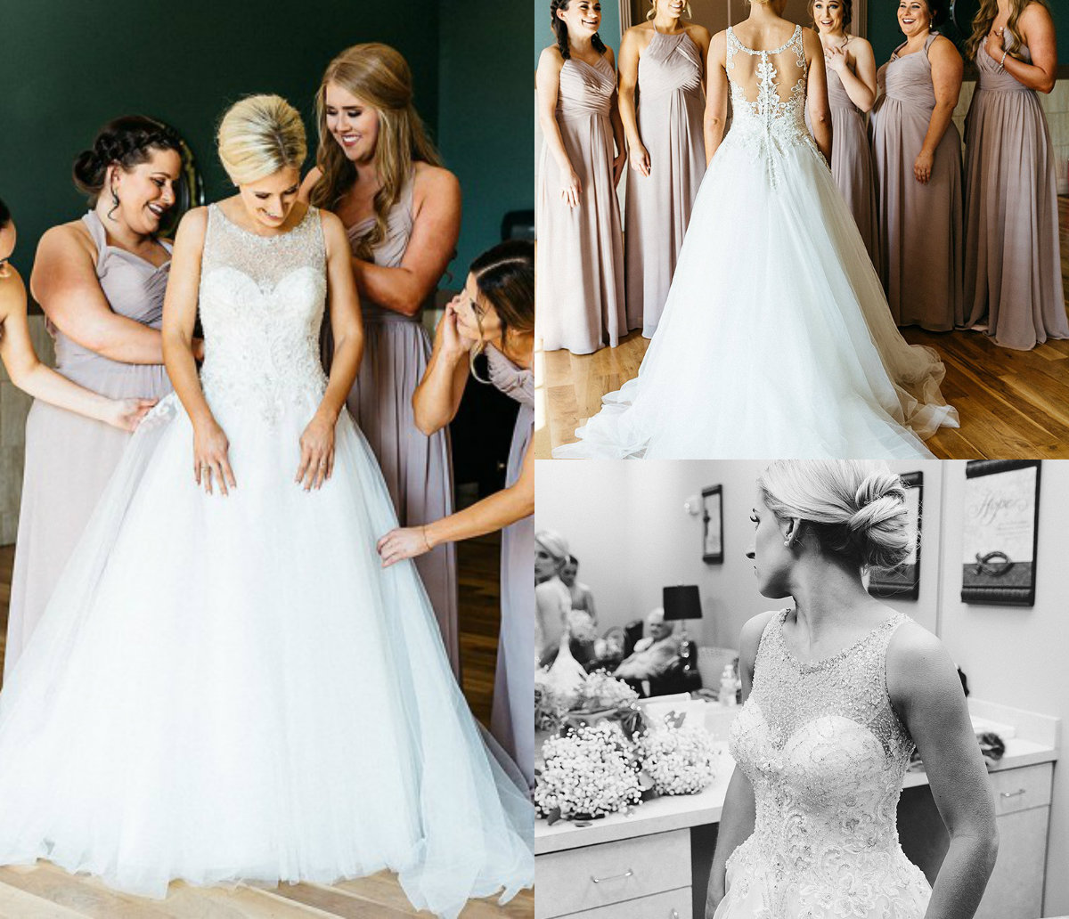 Country Wedding Dresses A Line Jewel Neck Lace Appliques Beaded Sweep Train Beach Wedding Dress With Detachable Train Boho Bridal Gowns