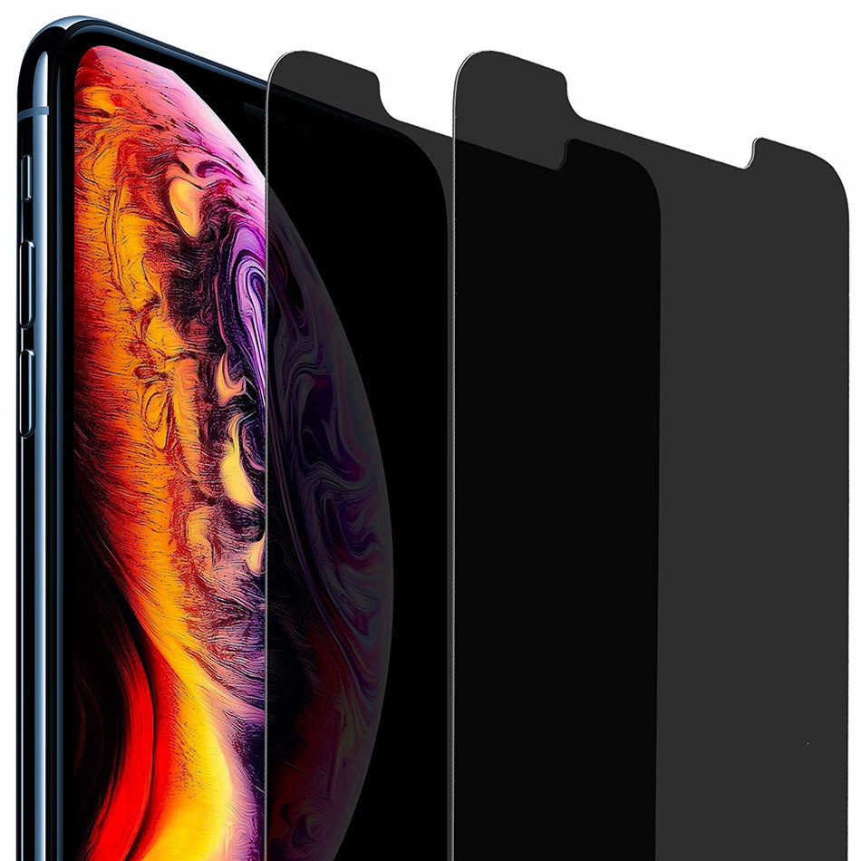 B Quality For Iphone 16 15 14 13 12 Mini 11 Pro XR XS MAX X 8 7 6s Plus Privacy Screen Protector Anti-Spy Real Tempered Glass