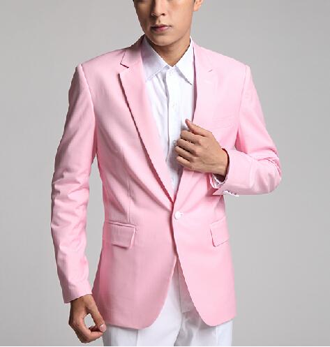 New Arrival Groom Tuxedos One Button Pink Notch Lapel Groomsmen Best Man Suit Mens Wedding Suits(Jacket+Pants+Tie) NO:1178