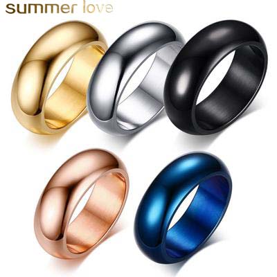 High Quality 7mm Titanium Steel Round Finger Rings for Men Women Shinning Gold Sliver Black Rose Gold Blue Simple Wedding Ring
High Quality 7mm Titanium Steel Round Finger Rings for Men Women Shinning Gold Sliver Black Rose Gold Blue Simple Wedding Ring