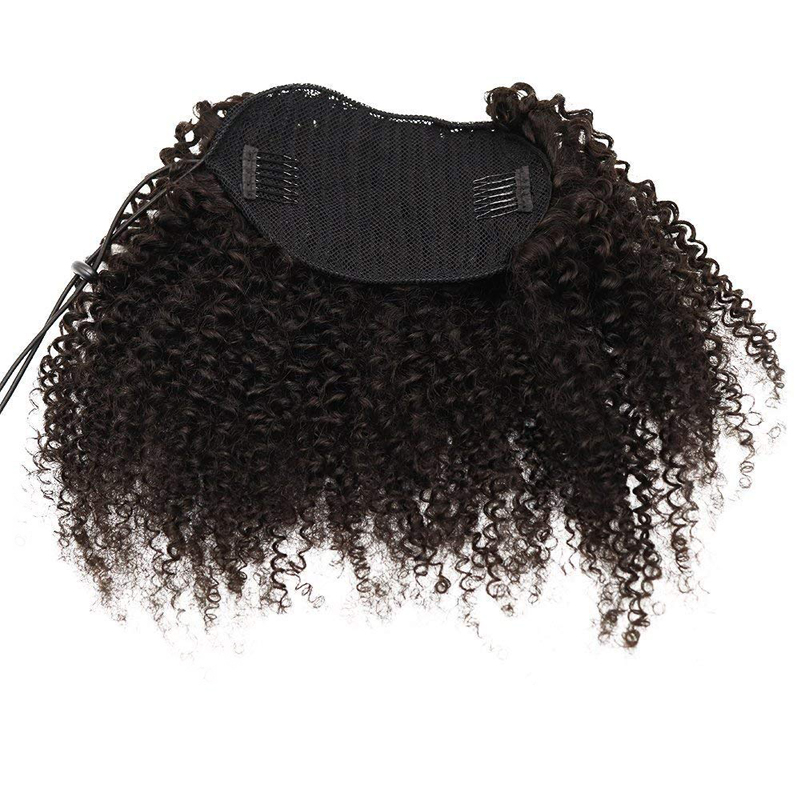 Evermagic afro kinky curly human hair ponytail extensions 70-120g drawstring human hair clip in ponytail Malaysian remy Hair