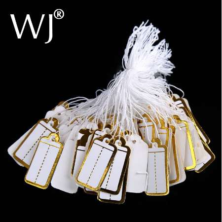 WJ-1295 200PCS Strings Display White and Gold Pack Paper Price Tags Price Lables For Jewelry Store Accessories Necessity Tools
WJ-1295 200PCS Strings Display White and Gold Pack Paper Price Tags Price Lables For Jewelry Store Accessories Necessity Tools
