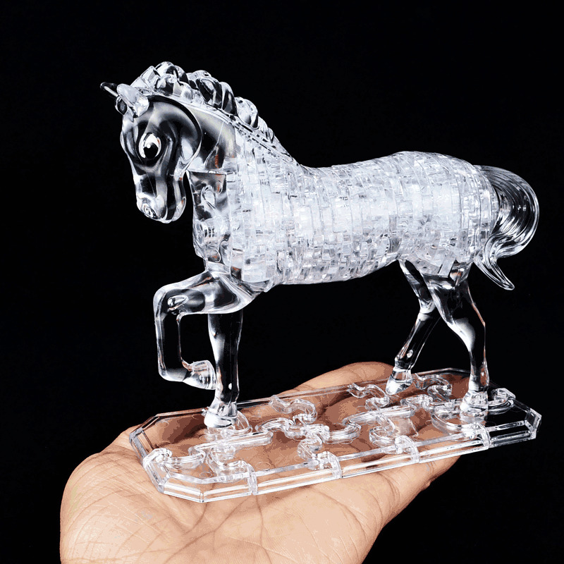 3D Crystal Puzzle Vintage Antique Car Double Decker Bus Skull Elephant Home Decoration Birthday Gift cube Toys Cost wholesale 2 Pcs Or More