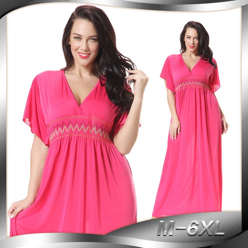 2018New top quality Women's Plus Size Dresses 6XL-M Fashion Bohemian Dress V-Neck bat sleeve elegant Sexy Beach dress rose blue
2018New top quality Women's Plus Size Dresses 6XL-M Fashion Bohemian Dress V-Neck bat sleeve elegant Sexy Beach dress rose blue