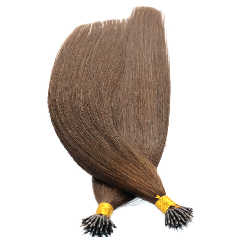 Hot selling high quality cheap price Nano Ring Hair Extensions #4 Virgin Brazilian Human remy Hair