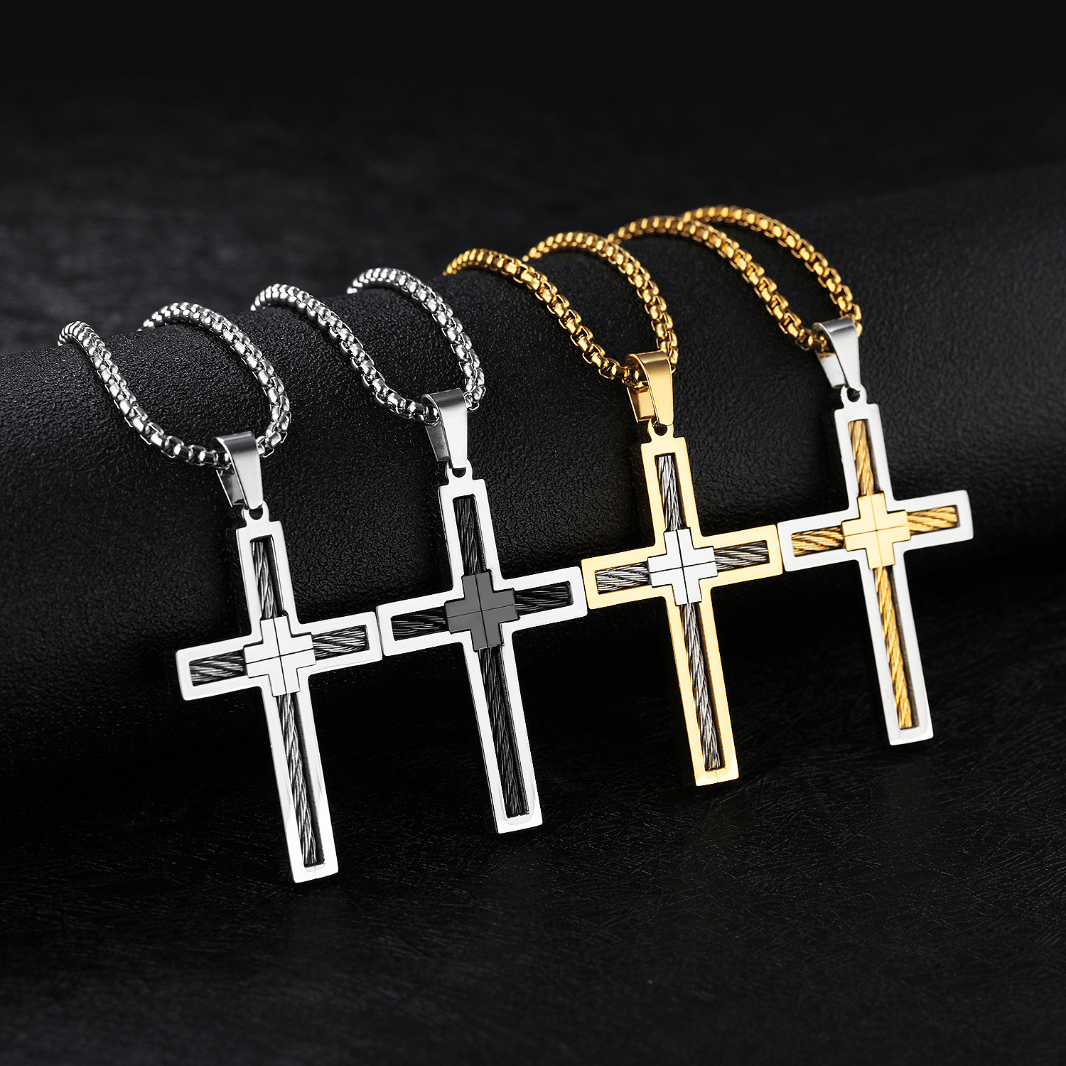 Collare Cross Necklaces & Pendants Stainless Steel Pendant Gold Color Wholesale Christian Gift Necklace Women Men Jewelry P952
Collare Cross Necklaces & Pendants Stainless Steel Pendant Gold Color Wholesale Christian Gift Necklace Women Men Jewelry P952