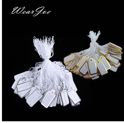 Free Shipping 100pcs Jewelry String Cord Price Tags Custom Printing Blank Label Gold Silver Display Accessories Jewellery Store
Free Shipping 100pcs Jewelry String Cord Price Tags Custom Printing Blank Label Gold Silver Display Accessories Jewellery Store