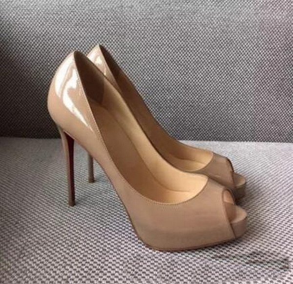 2018 Classic Brand Red Bottom High Heels Platform Shoe Pumps Nude/Black Patent Leather Peep-toe Women Dress Wedding Sandals Shoes, Nude patent
2018 Classic Brand Red Bottom High Heels Platform Shoe Pumps Nude/Black Patent Leather Peep-toe Women Dress Wedding Sandals Shoes, Nude patent