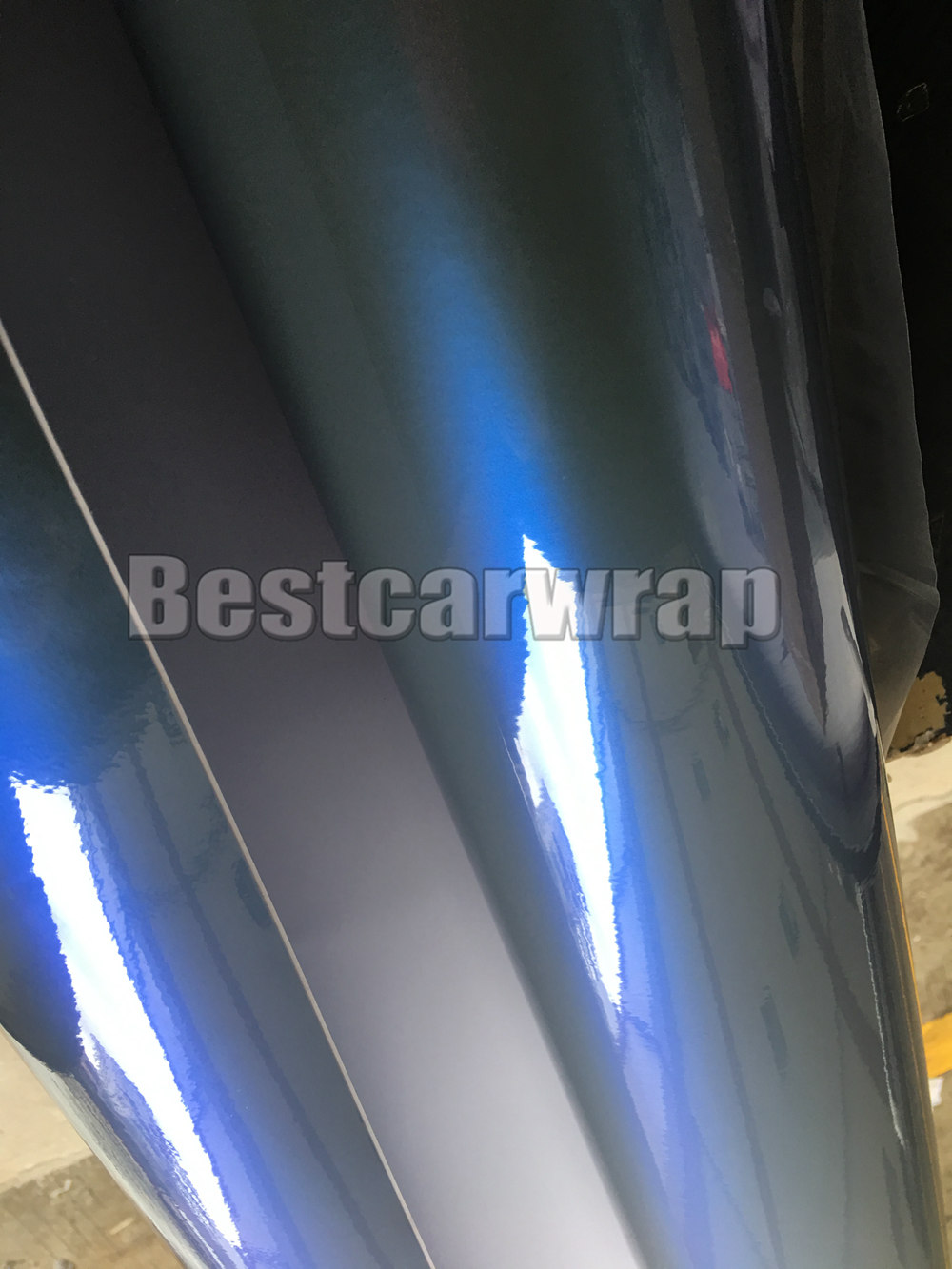 Blue Gray Gloss Rainbow Shift Color fow Vinyl Wrap flip with Air bubble Free for car wrap covering film foil Size:1.52*20M/Roll 5x67ft