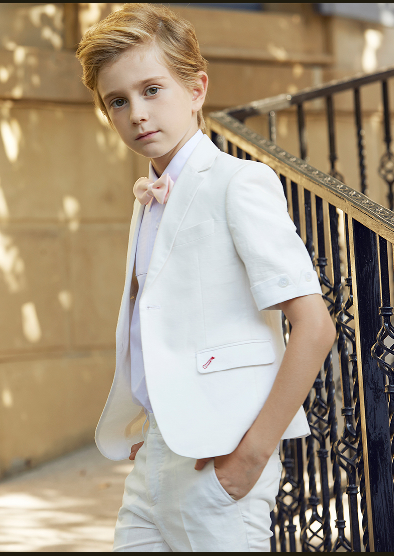 Boys Tuxedo Summer Boys Dinner Suits Boys Formal Suits Tuxedo for Kids Tuxedo Formal Occasion White Suits For Little Men Two Pieces