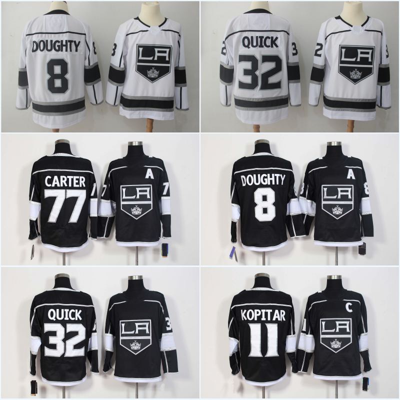LA Kings 32 Jonathan Quick Jersey 11 Anze Kopitar 77 Jeff Carter 8 Drew Doughty 2017-18 Season Home Away Hockey Jerseys With 100th Patch, #8 black
LA Kings 32 Jonathan Quick Jersey 11 Anze Kopitar 77 Jeff Carter 8 Drew Doughty 2017-18 Season Home Away Hockey Jerseys With 100th Patch, #8 black