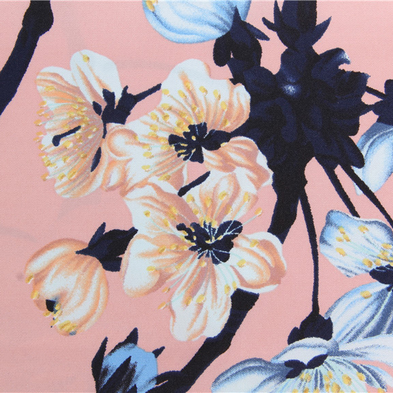 Silk Square Women Floral Print Scarf Foulard Femme Hijabs Vintage Flower Twill Scarves Wholesale 130cm*130cm