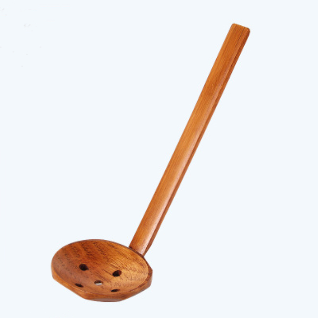 Japanese style Wooden Spoon Long Handle Colander Long Handle Utensils Ramen Soup Spoons Tableware Kitchen Utensil Tools7478531