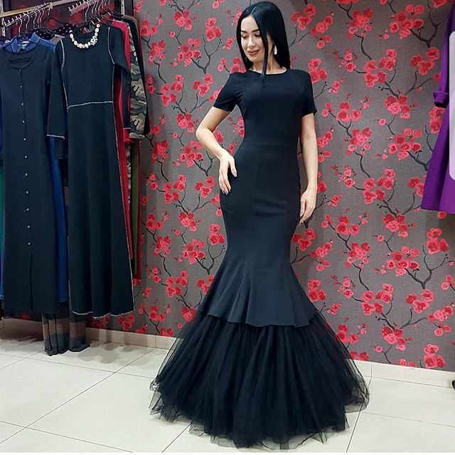 Short Sleeve Black Spandex Evening Dresses Long Simple African Party Dresses Mermaid Prom Gowns Tulle Skirt, Silver
Short Sleeve Black Spandex Evening Dresses Long Simple African Party Dresses Mermaid Prom Gowns Tulle Skirt, Silver