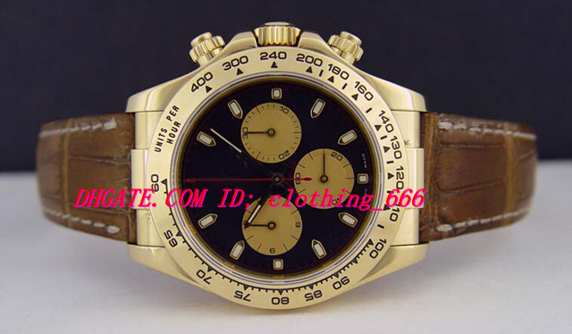 Luxury Watches Brown Leather Bracelet 40mm 18kt Yellow Gold Black Paul Newman Dial - 116518 Mechanical Automatic Men's Watch
Luxury Watches Brown Leather Bracelet 40mm 18kt Yellow Gold Black Paul Newman Dial - 116518 Mechanical Automatic Men's Watch