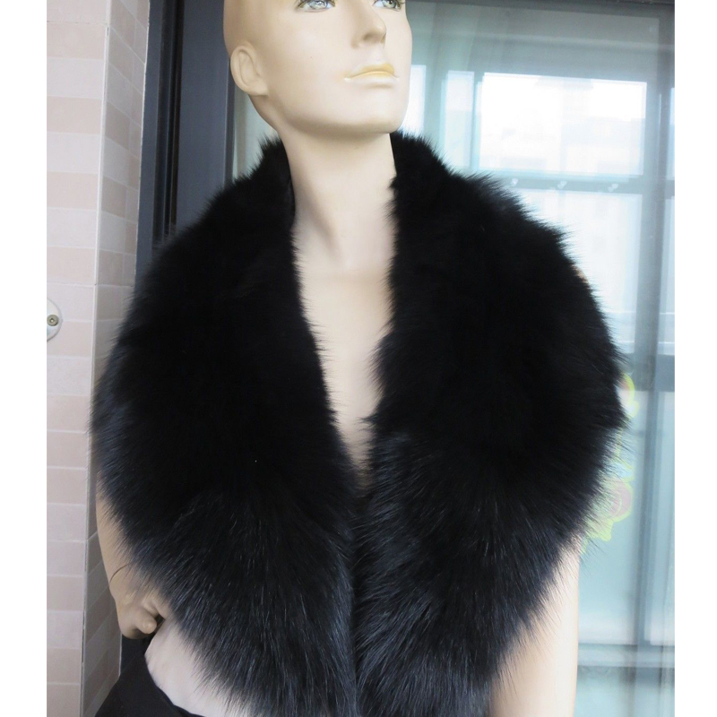 Fur Collar Women Fur Scarf Winter Warm Fur Collar Scarves Black S18101904
